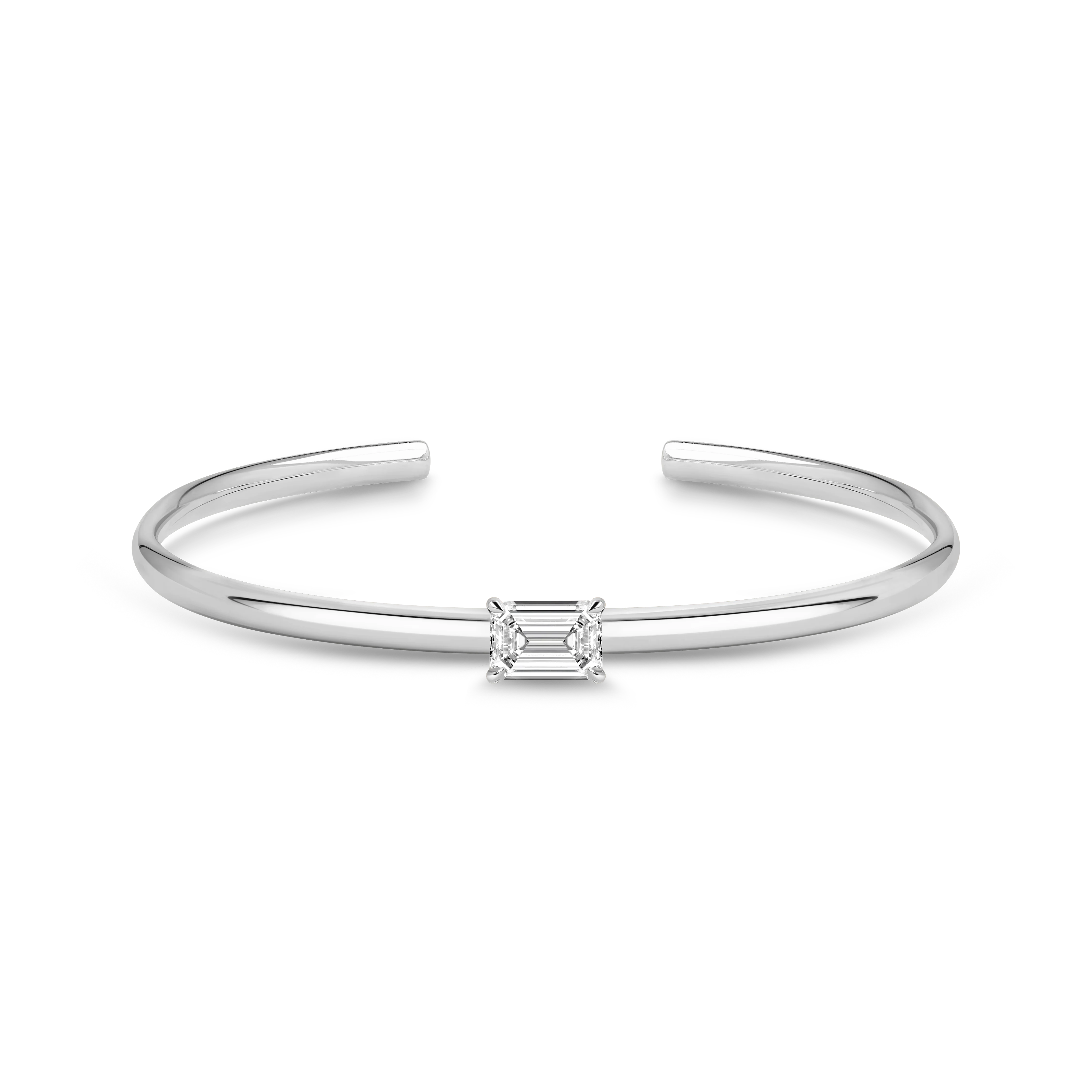 Charlotte Cuff Bangle (Emerald) - Image 2